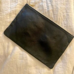 American Apparel | Large Black Leather Clutch